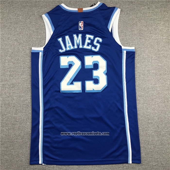 Camiseta Los Angeles Lakers Lebron James #23 Classic 2019-20 Azul